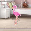 Wooden figure printed Flamingo