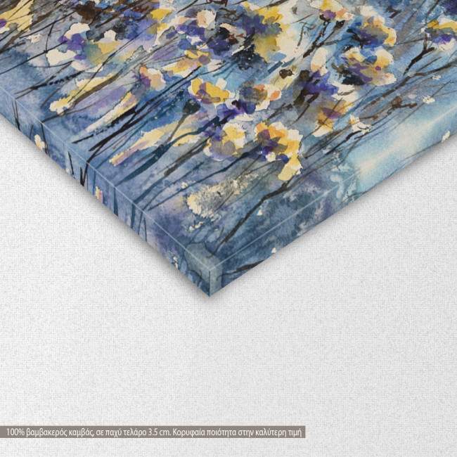 Canvas print Winter floral motifs, detail