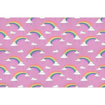 Ταπετσαρία τοίχου Rainbows and clouds (roz), μοτίβο 2