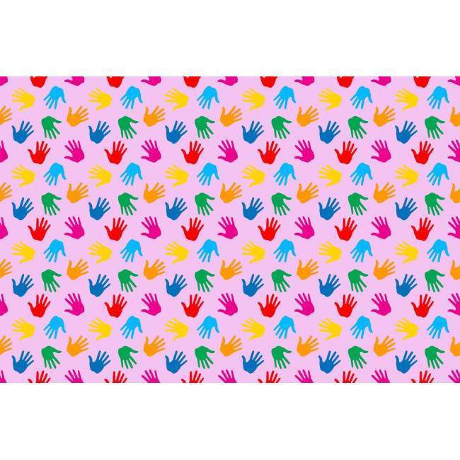 Print of hands (pink), ταπετσαρία τοίχου με μοτίβo