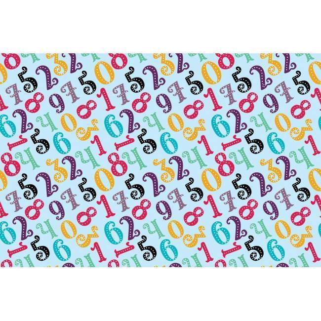 Number background (blue), ταπετσαρία τοίχου με μοτίβo