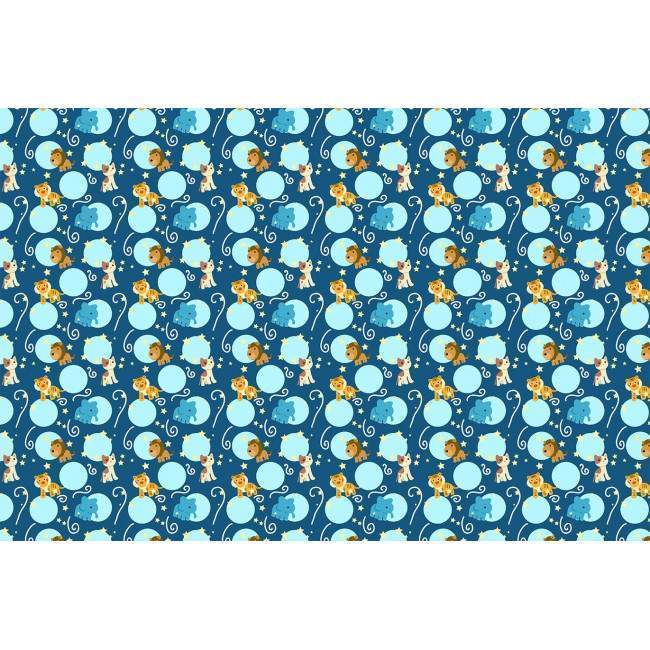 Wallpaper Blue animals, pattern