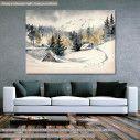 Canvas print  Winter landscape with mountain village