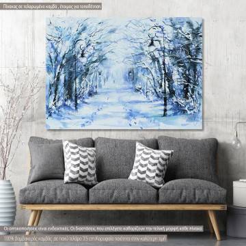 Canvas print Winter in park
