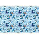 Wallpaper Baby seals blue, pattern