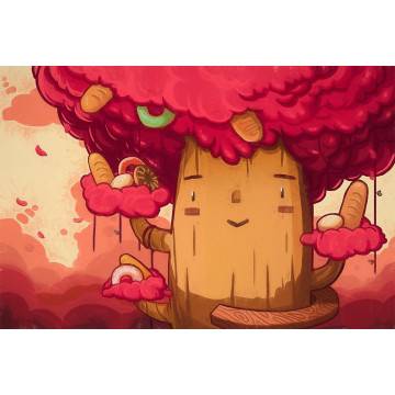 Ταπετσαρία τοίχου Bread tree 2