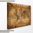 Canvas print Retro world map, side