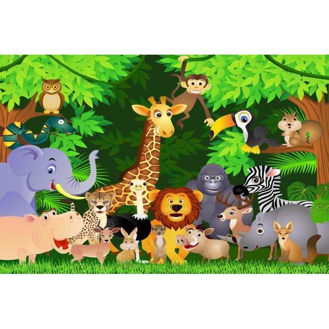 Wall  mural Jungle animals