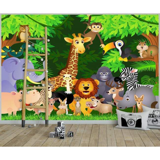 Wall  mural Jungle animals
