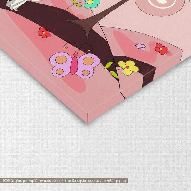 Kids canvas print Princess and dog