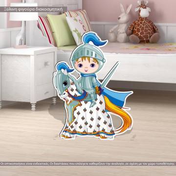 Wooden figure Knight at horse