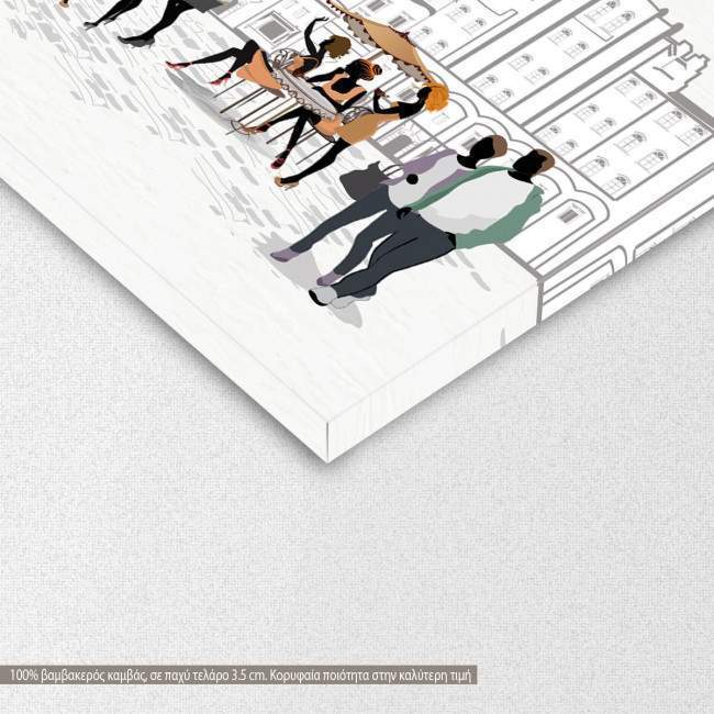 Canvas print Street cosy, detail