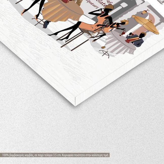 Canvas print Street cafes, detail