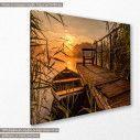 Canvas print  Sunrise by the lake, side