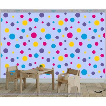 Wallpaper Polka dot (blue), pattern