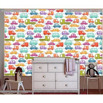 Wallpaper Doodle cars, pattern