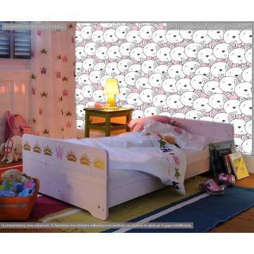 Ταπετσαρία τοίχου Cute cats (girl), μοτίβο