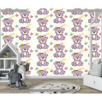 Wallpaper Hand drawed bears, pattern