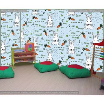 Wallpaper Hand drawed rabbits, pattern