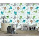 Ταπετσαρία τοίχου Hand drawn cats (boy), μοτίβο