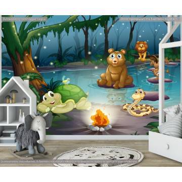 Ταπετσαρία τοίχου By the campfire