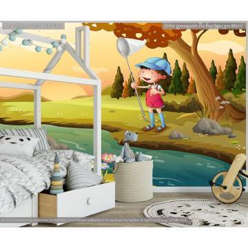 Ταπετσαρία τοίχου Little fisherman