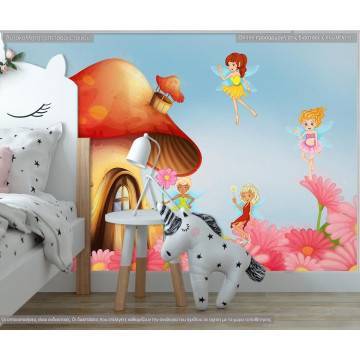 Wallpaper House with fairies