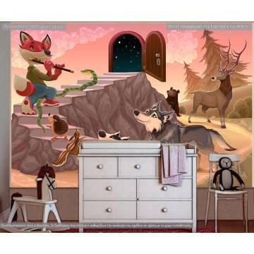 Ταπετσαρία τοίχου Animal music