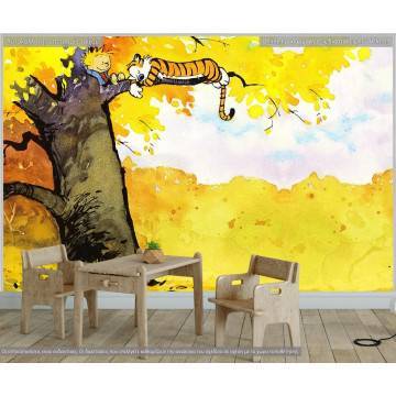 Wallpaper Boy and the tiger