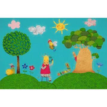 Wallpaper Scenery and animals with patterns 2