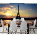 Wallpaper Eiffel Tower, sunrise