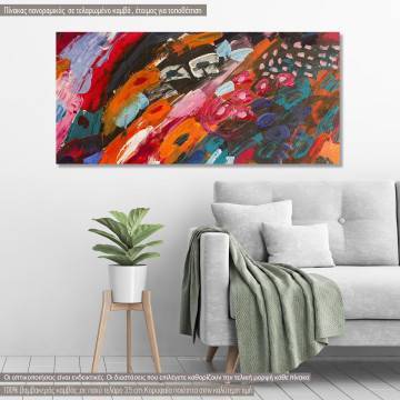 Canvas print Abstract selection XCIII, panoramic