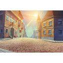 Wallpaper Old town painting