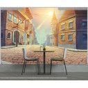 Wallpaper Old town painting