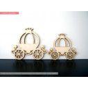 Wooden Carriage  decorative figure