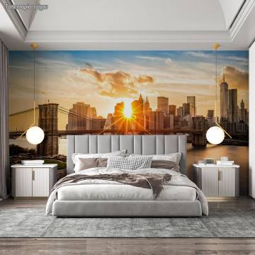 Wallpaper  Brooklyn bridge & lower Manhattan