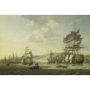 Anglo-Dutch fleet in the bay of Algiers by N. Baur, φωτογραφική ταπετσαρία