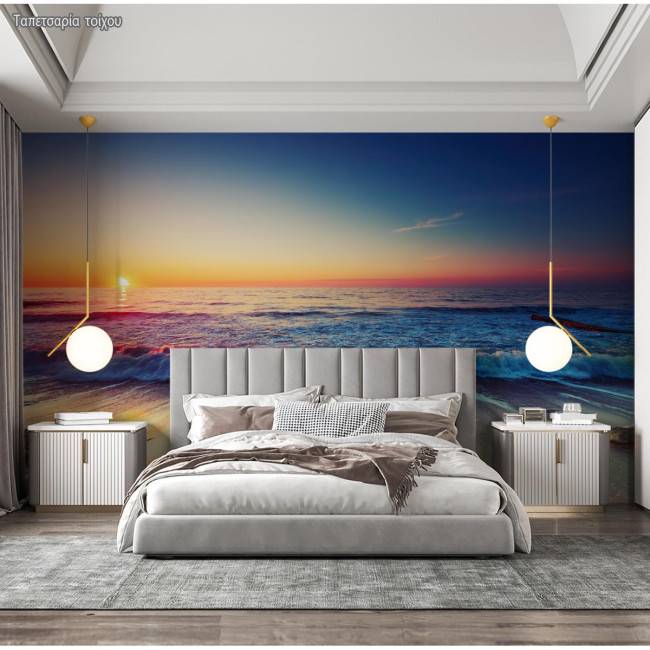 Sunrise over the sea, ταπετσαρία τοίχου φωτογραφική