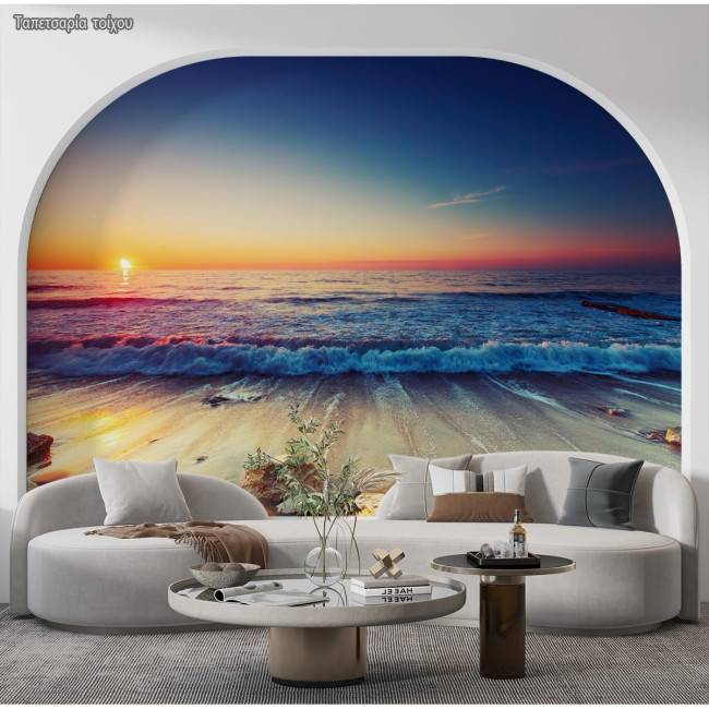 Wallpaper Sunrise over the sea
