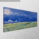 Canvas print Wheatfield under thunderclouds, van Gogh Vincent, side