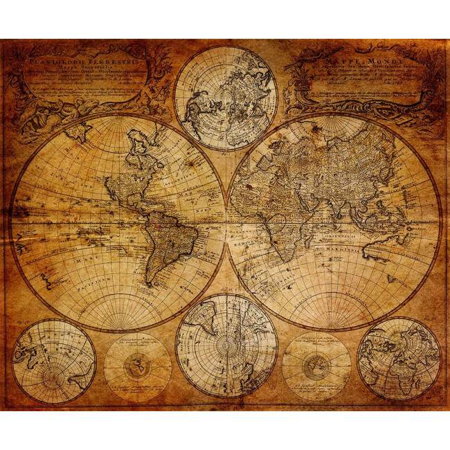 Wallpaper World map vintage II