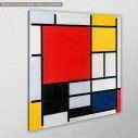 Canvas print Composition with red, yellow, blue, and black, Mondrian P., side