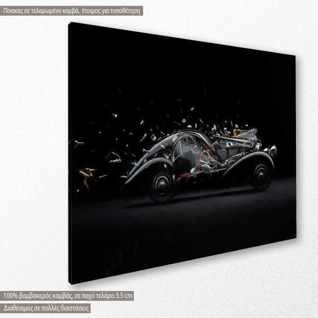 Canvas print Vintage car painting, side