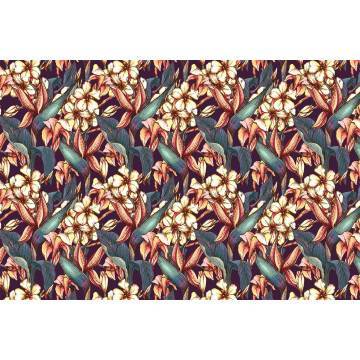 Ταπετσαρία τοίχου Tropical exotic flowers, μοτίβο 2