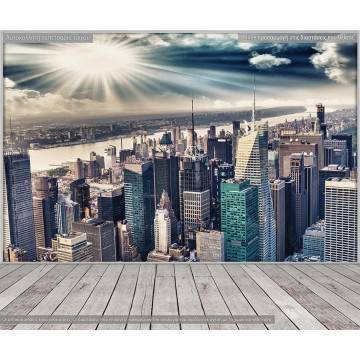 Wallpaper Aerial view  of Manhattan