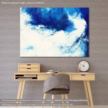 Canvas print Abstract futuristic blue and white