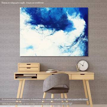 Πίνακας σε καμβά Abstract futuristic blue and white