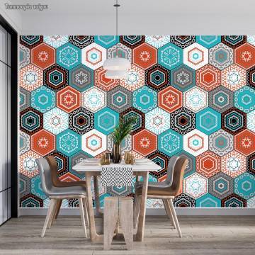 Wallpaper Hexagon pattern, pattern