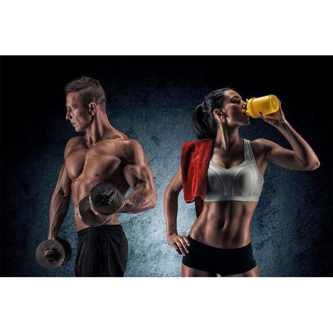 Athletic man and woman, φωτογραφική ταπετσαρία