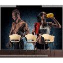 Wallpaper Athletic man and woman